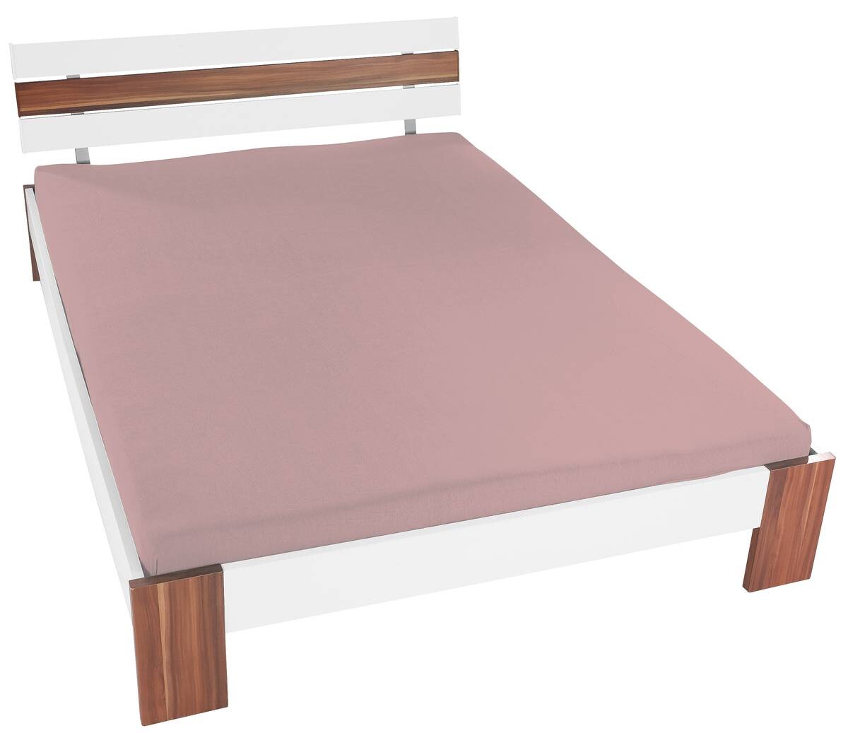 oh cosy Spannbetttuch Jersey rosé 50% Baumwolle, 50% Polyester B/L: ca. 150x200 cm