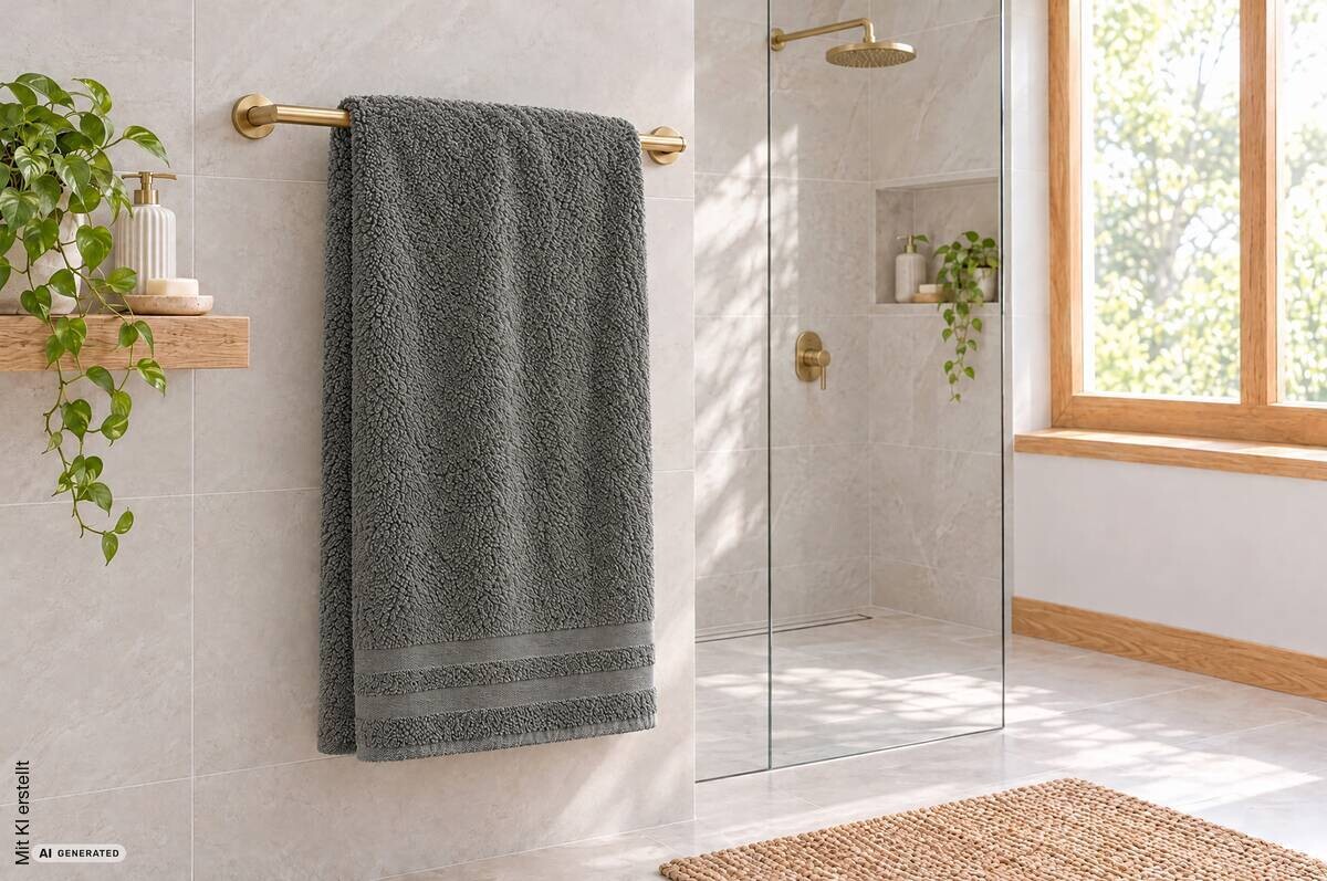 Duschtuch Miami Graphit 100% Baumwolle B/L: ca. 70x140 cm