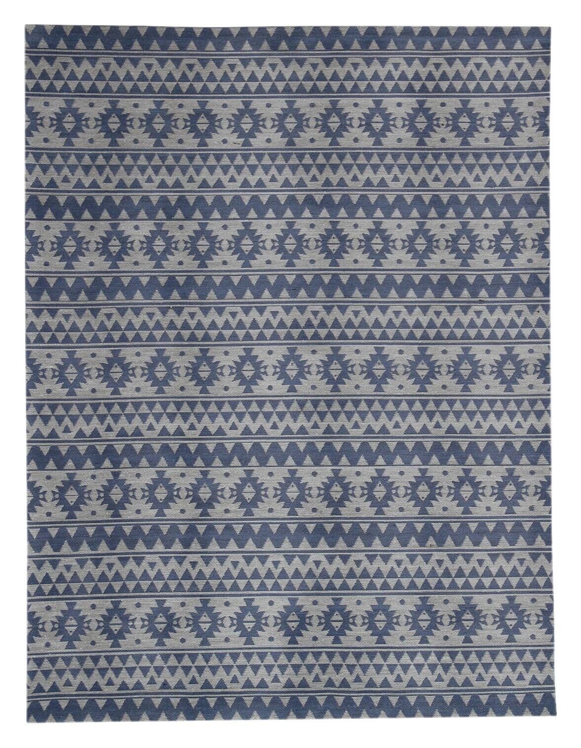Kayoom Flachgewebeteppich Sunny 210 hellblau B/L: ca. 80x150 cm