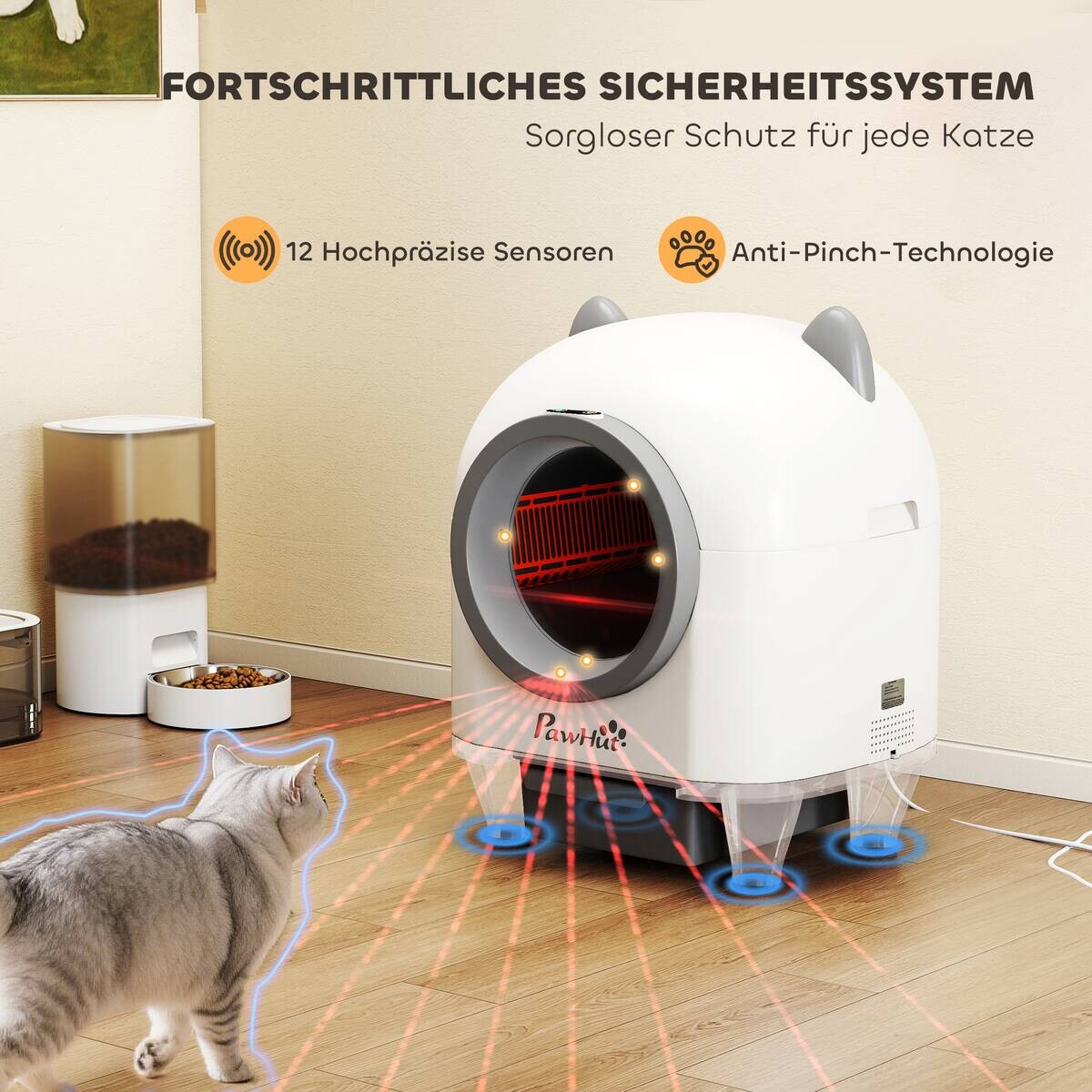 PawHut Automatisch Katzenklo