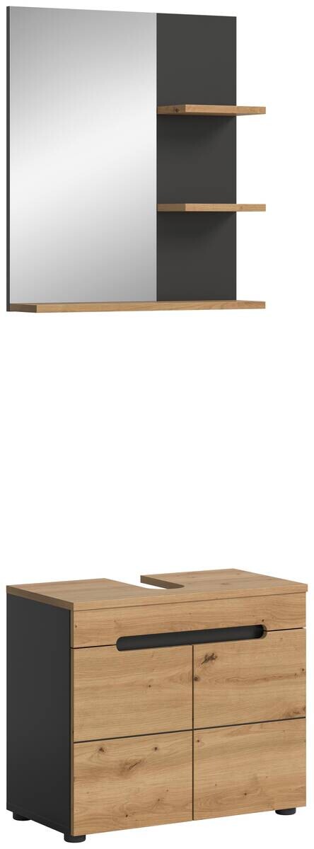 Badezimmer-Set Canu Basalt Eiche Artisan Nachbildung B/H/T: ca. 63x193x34 cm