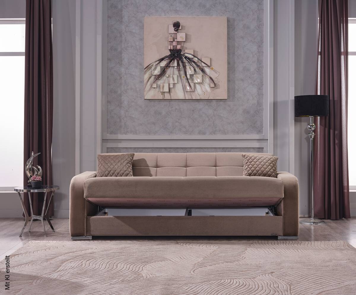 Sofa 3-2-1 Orlando graubraun B/H/T: ca. 228x84x86 cm