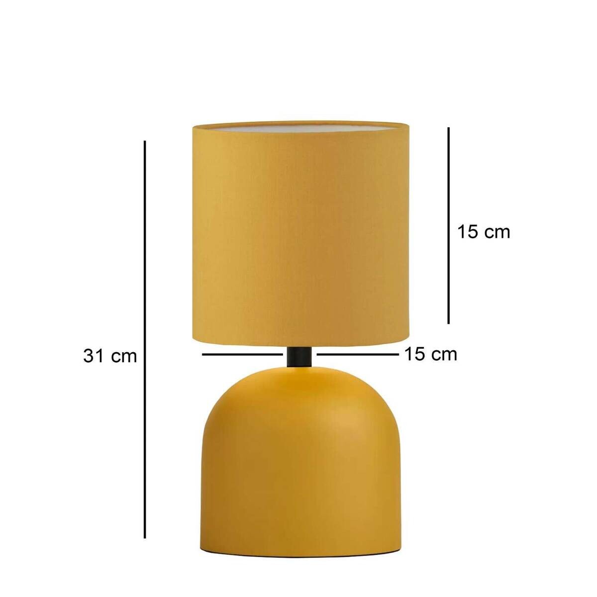 Opviq Tischleuchte gelb B/H/T: ca. 15x15x15 cm E27 1 Brennstellen
