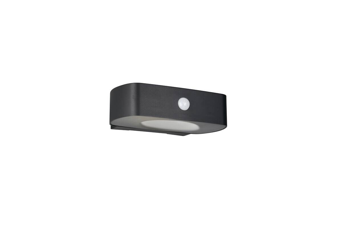 Solar-Außenwandleuchte schwarz B/H: ca. 21,5x6 cm