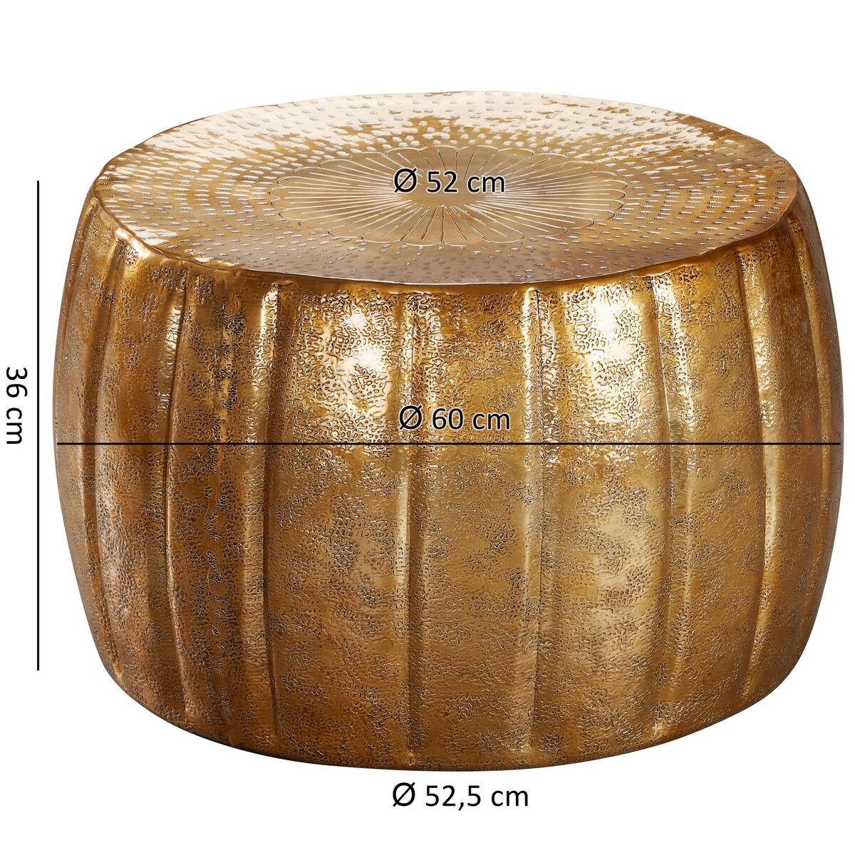 Wohnling Couchtisch gold H: ca. 36 cm