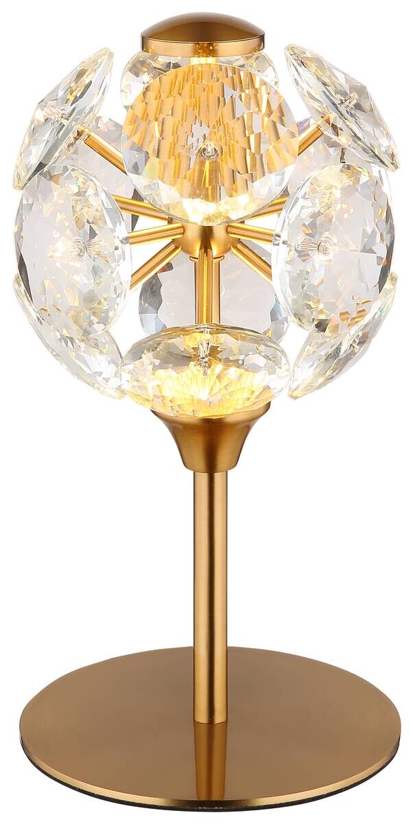 GLOBO Tischleuchte gold klar Metall H/D: ca. 26,5x15 cm 1 Brennstellen