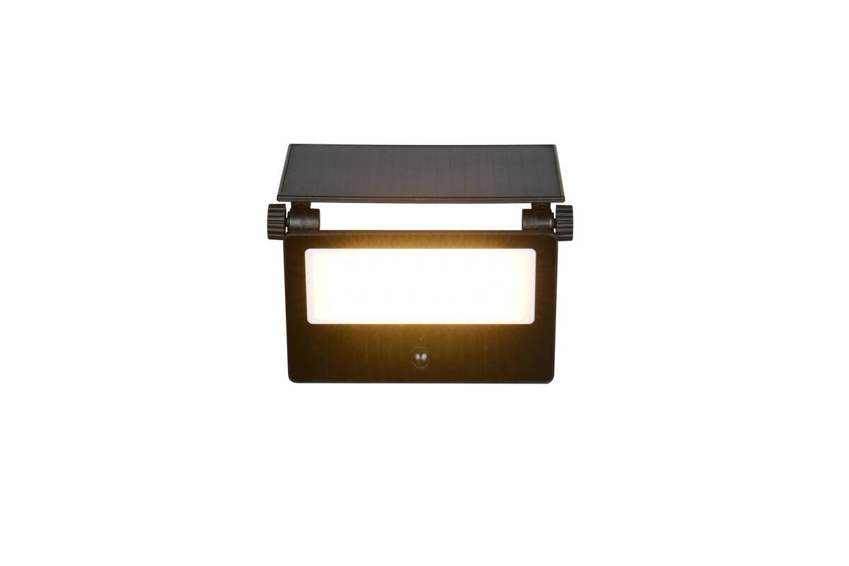 Solar-Außenwandleuchte mattschwarz B/H/T: ca. 2,5x17,5x15,5 cm