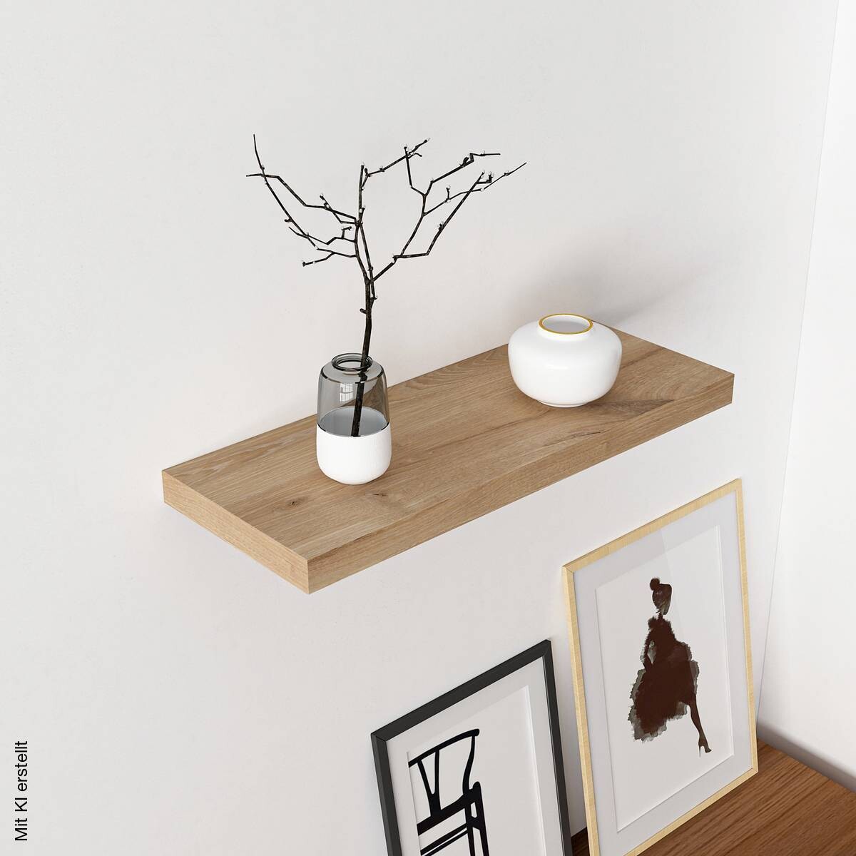 Wandboard Shelvy 60 Eiche Viking Nachbildung B/H/T: ca. 60x4x24 cm