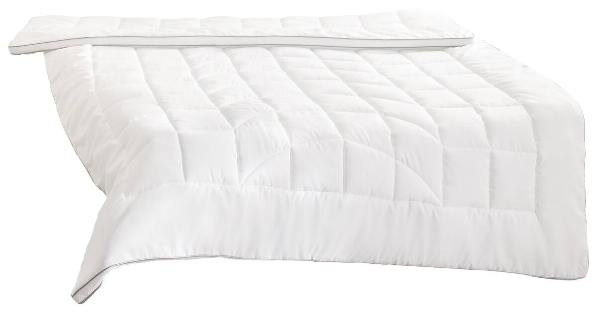 Steppbett weiß 100% Polyester B/L: ca. 135x200 cm