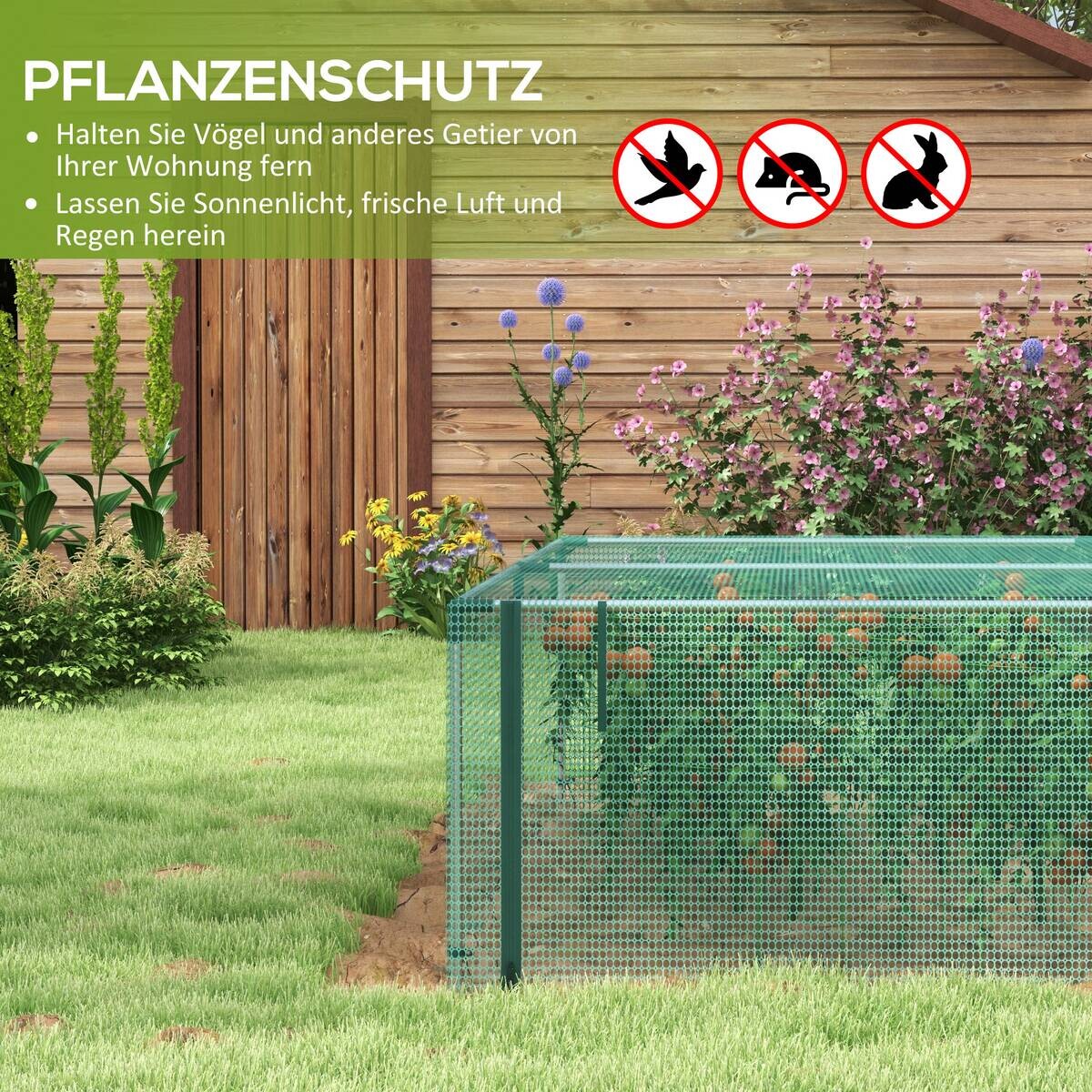 Outsunny Tier-Zubehör grün Kunststoff B/H/L: ca. 373x125x62,5 cm