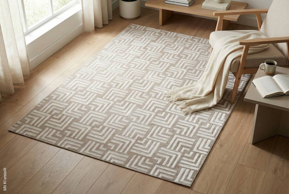 Kayoom Teppich Calma 325 beige B/L: ca. 80x150 cm
