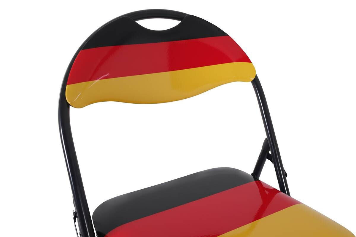 Klappstuhl Ben schwarz rot gold PVC Metall B/H/T: ca. 44,5x79,5x43 cm