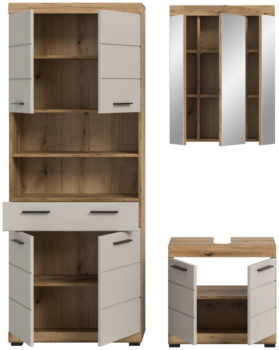 Badezimmer-Set Scout Evoke Oak Nachbildung Kaschmirgrau Nachbildung B/H/T: ca. 149x191x34 cm