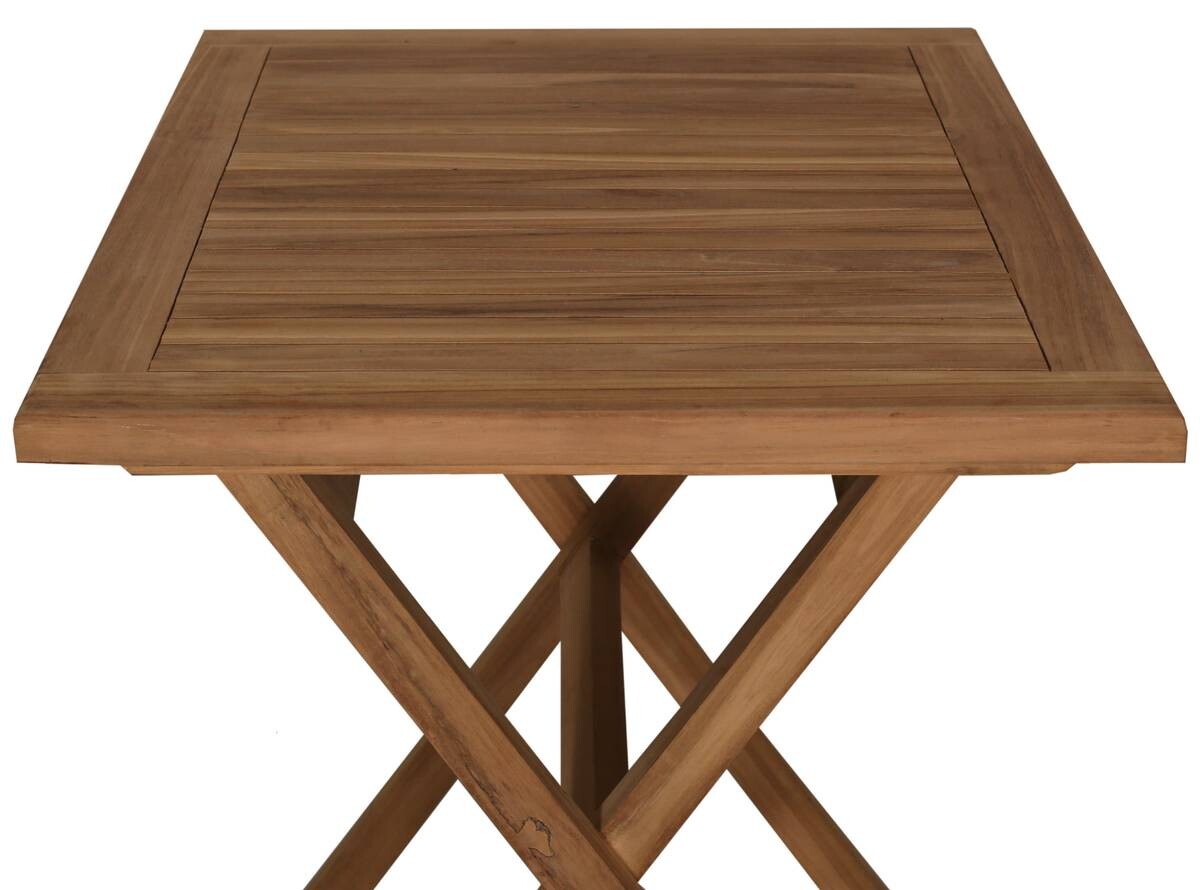 deVries Gartentisch Woodie natur Teakholz B/H/L: ca. 80x73x60 cm