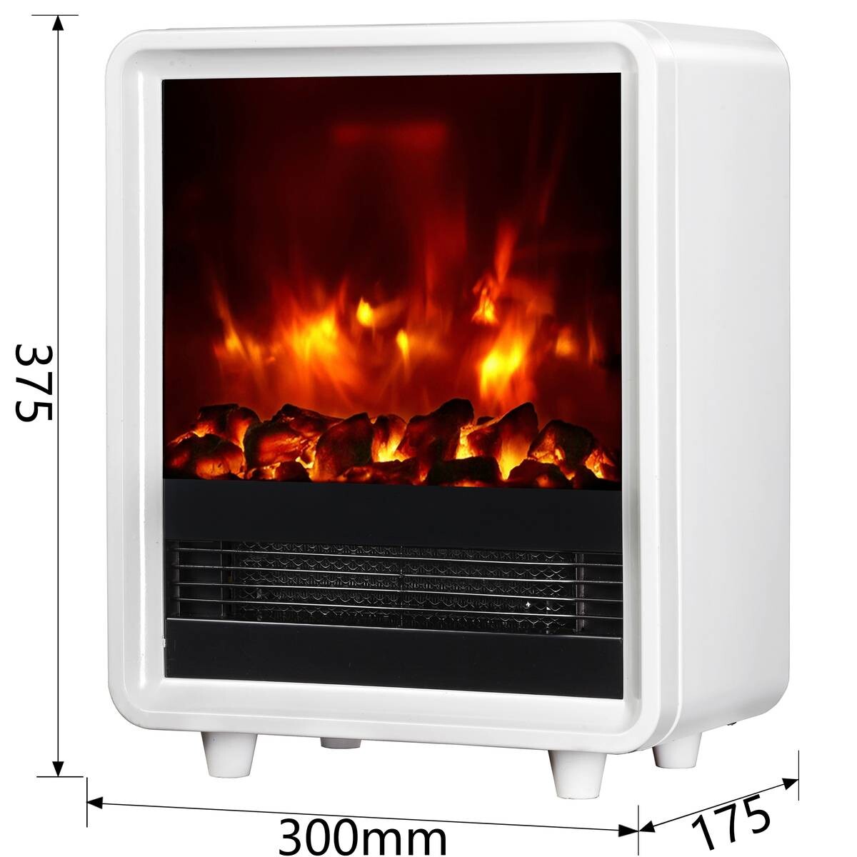 Balderia Elektrischer-Kamin George EF63B-WE B/H/L: ca. 17,5x37,5x30 cm