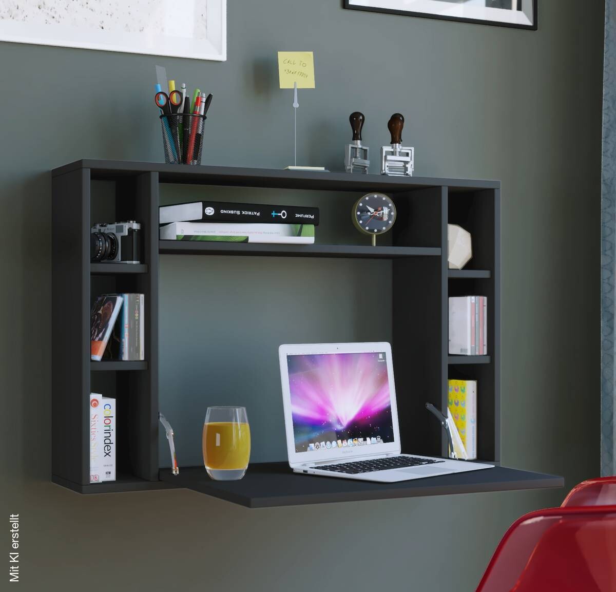 Computertisch Wandila schwarz B/H/T: ca. 90x60x20 cm