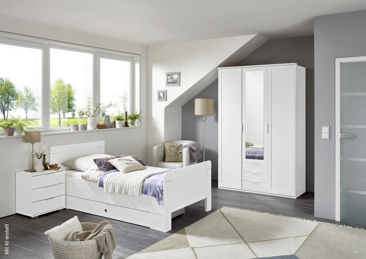 Kleiderschrank Nadja weiß B/H/T: ca. 135x210x58 cm