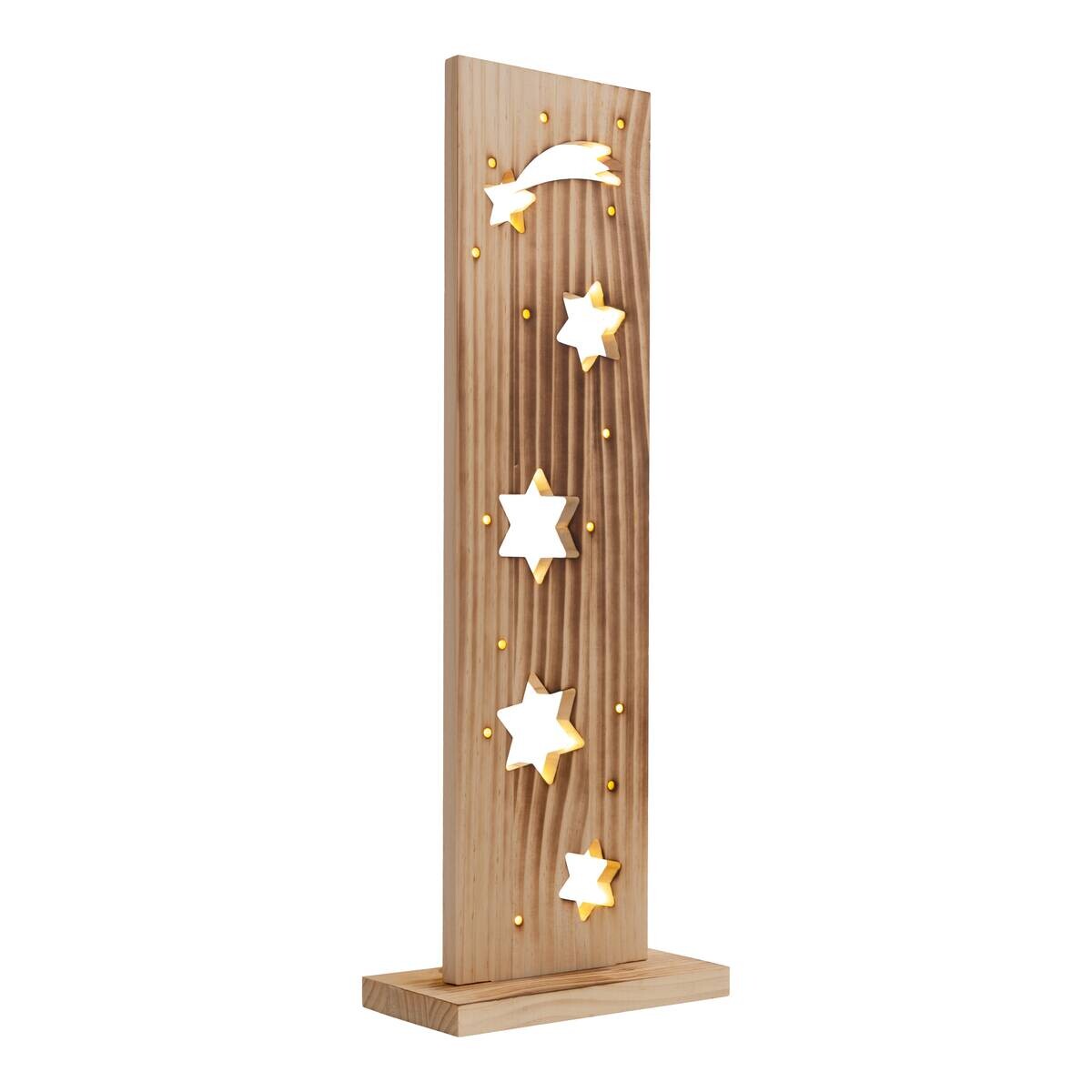 Näve Leuchten LED-Dekoleuchte natur Holz B/H/T: ca. 11x60x21,5 cm