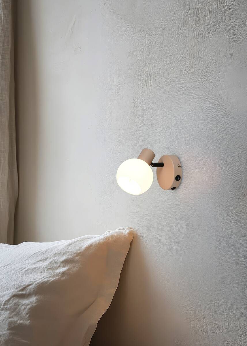 Reality Spots Boba beige Metall B/H: ca. 10x13,5 cm E14 1 Brennstellen