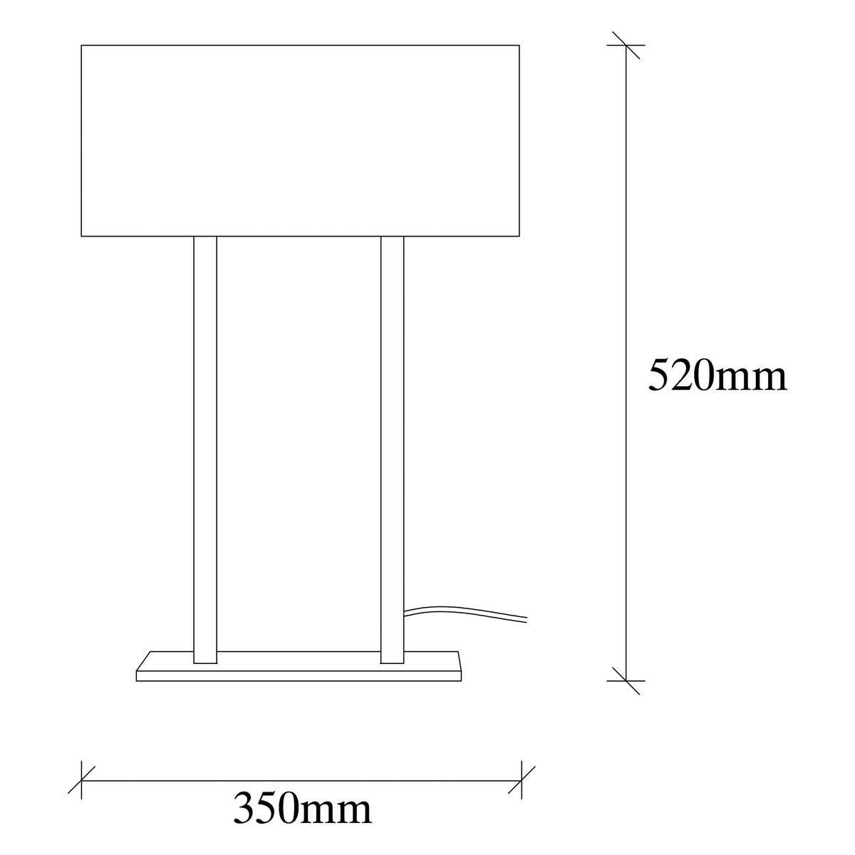 Opviq Tischleuchte weiß schwarz Eisen B/H/L: ca. 15x52x35 cm E27 1 Brennstellen