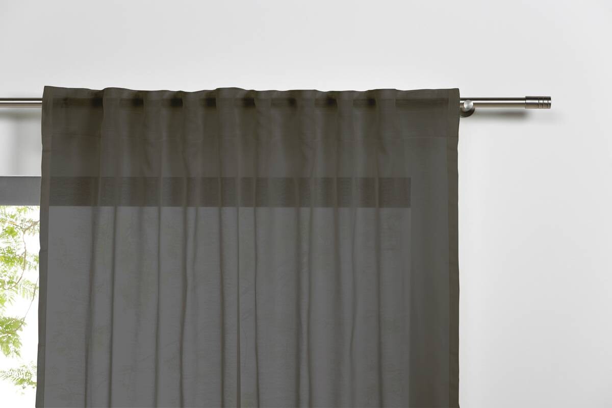 Kombivorhang 2er Pack Pure grau 100% Polyester B/L: ca. 135x245 cm