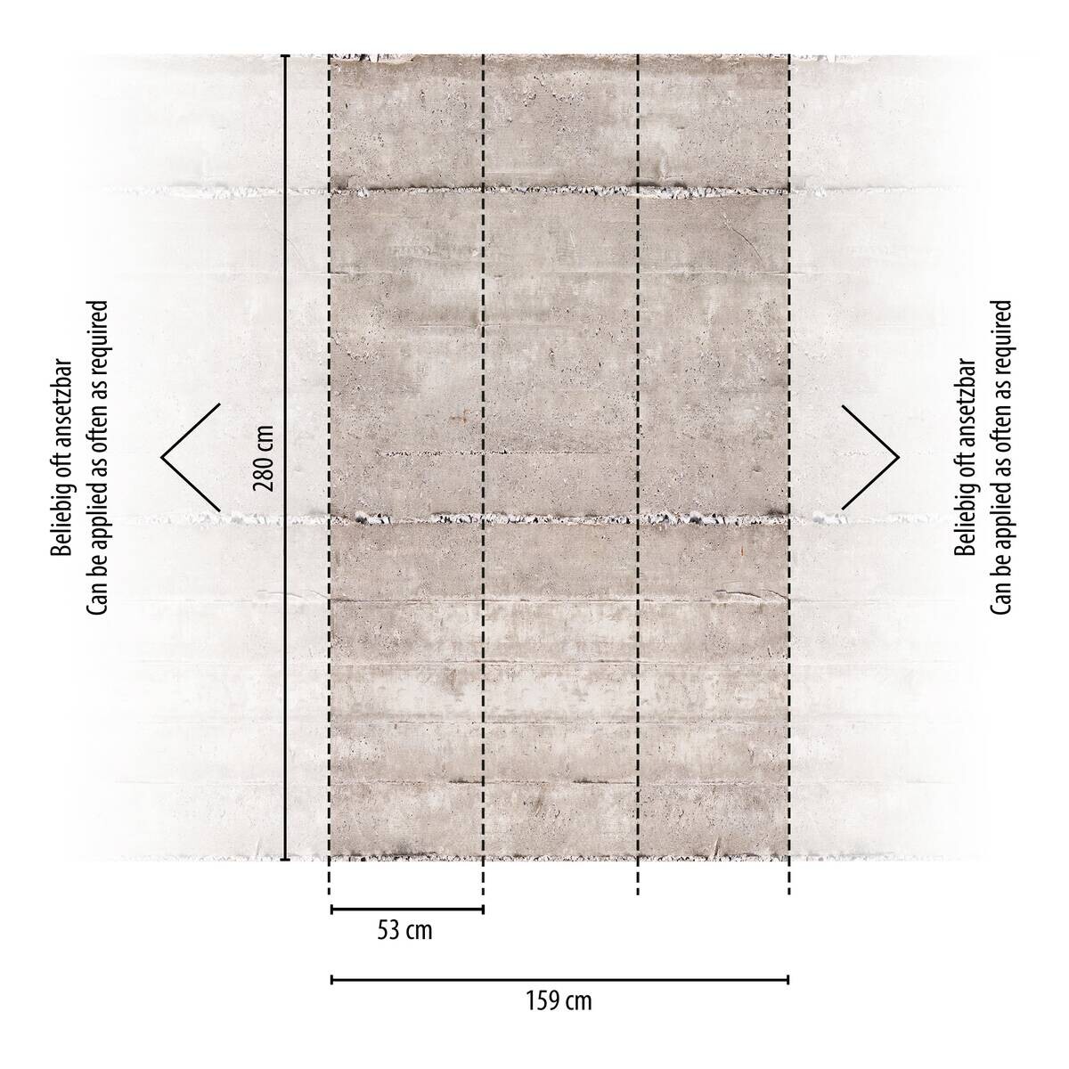 Livingwalls Fototapete Betonoptik grau creme B/L: ca. 280x159 cm