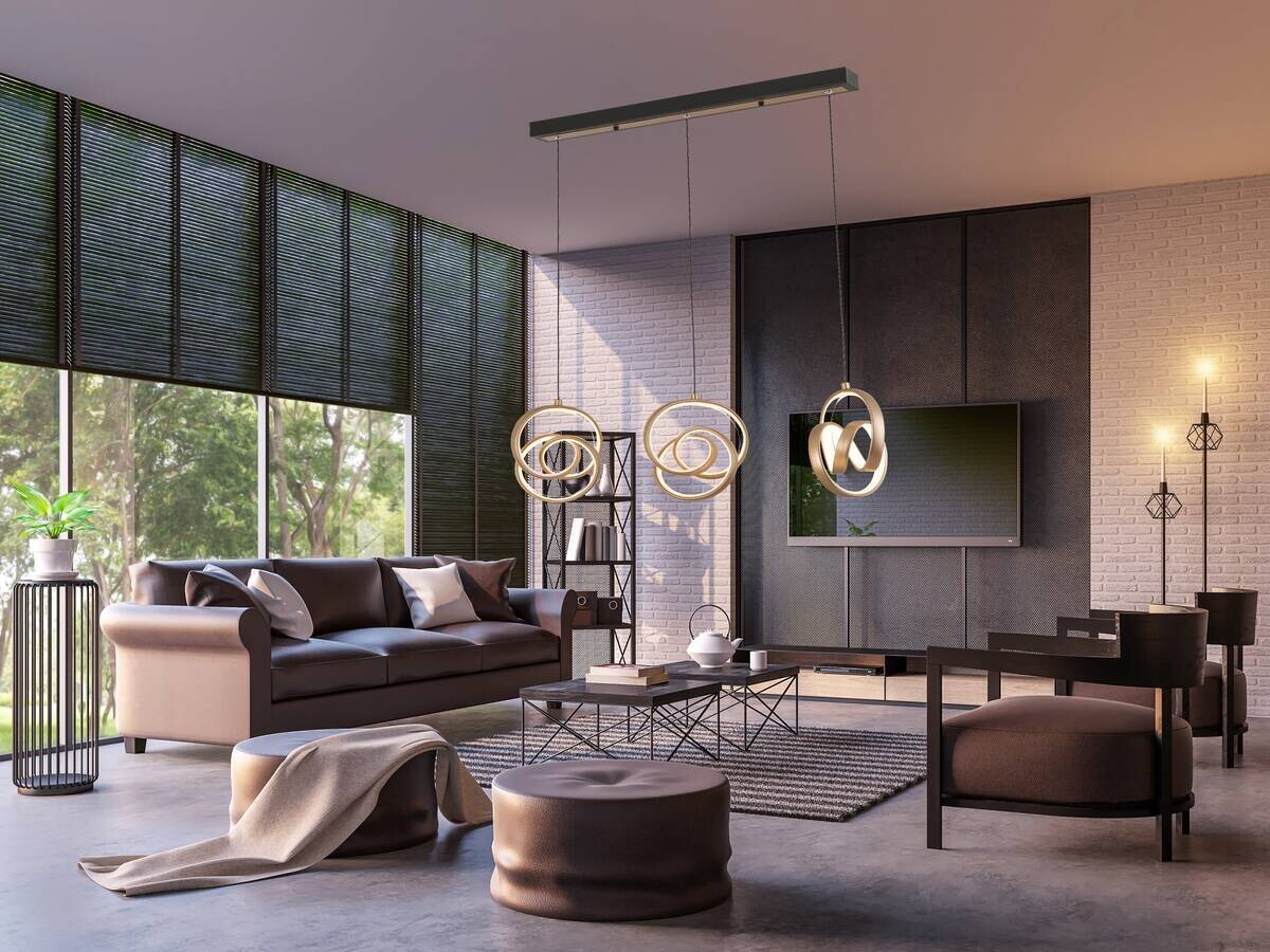 Nolo LED-Pendelleuchte Tamara Cappuccino B/H/L: ca. 75x18x120 cm