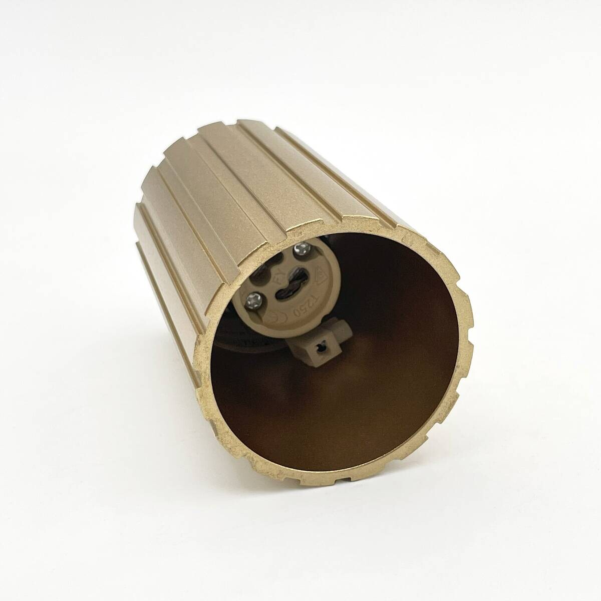 Lamkur Strahler Prisma gold Stahl B/H/L: ca. 6,5x10x6,5 cm 1 Brennstellen