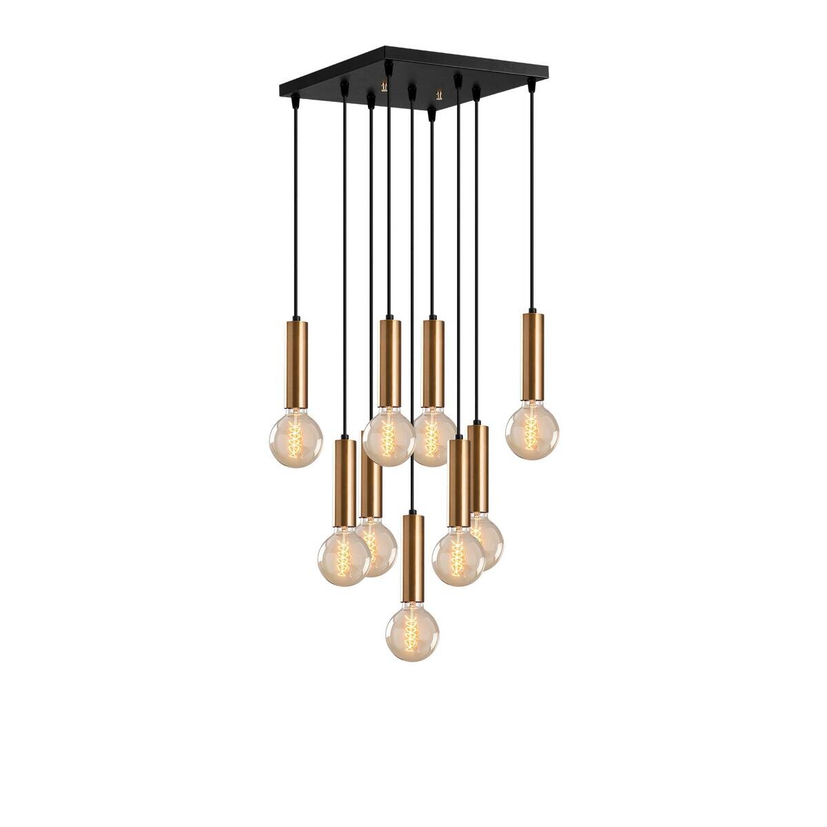 Opviq Pendelleuchte bronze B/H/T: ca. 50x136x50 cm E27 9 Brennstellen