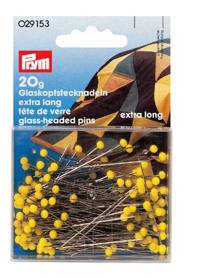 Prym Glaskopfstecknadel gelb Stahl Glas