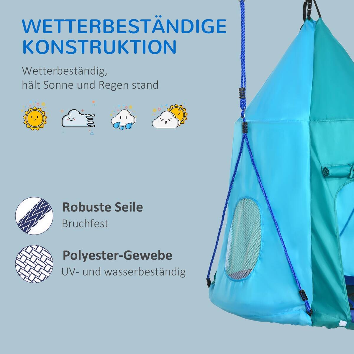 Outsunny Schaukel blau B/H/L: ca. 100x100x150 cm