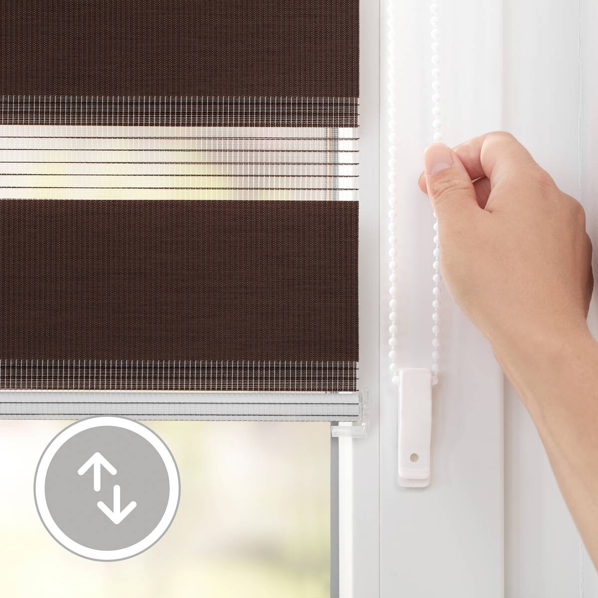 LICHTBLICK Doppelrollo Duo dunkelbraun B/L: ca. 55x150 cm