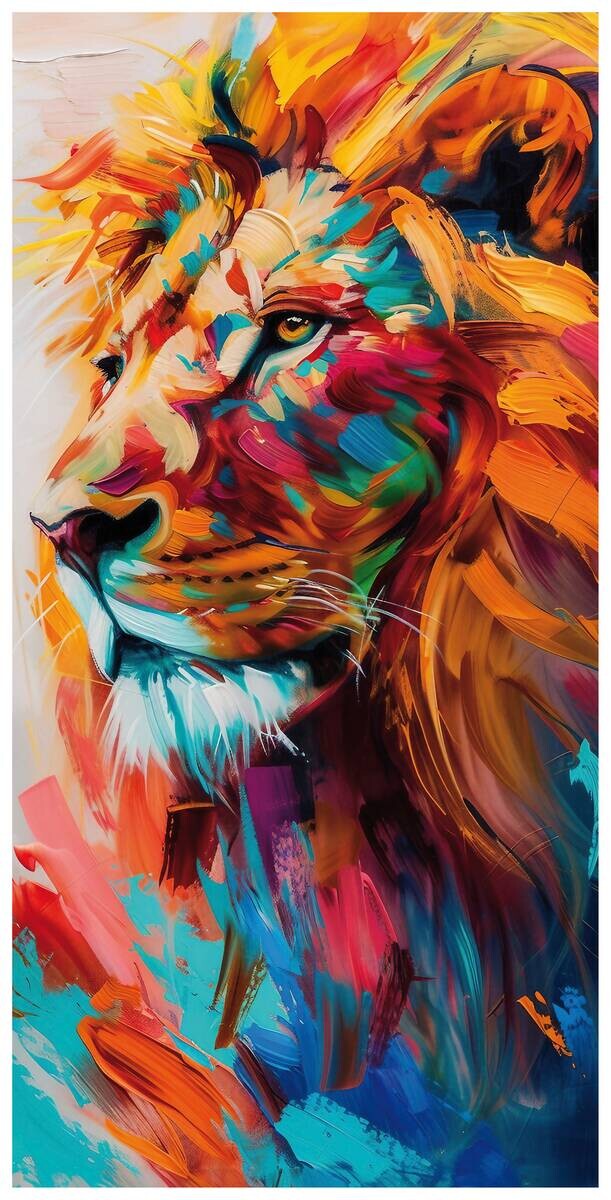 Keilrahmenbild Löwe B/H: ca. 40x20 cm