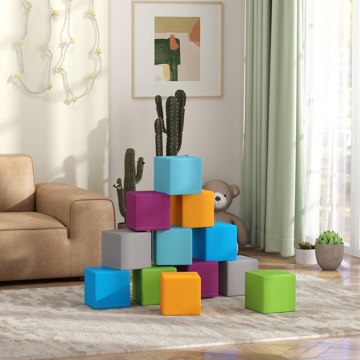HOMCOM Softbausteine B/H/L: ca. 20x20x20 cm