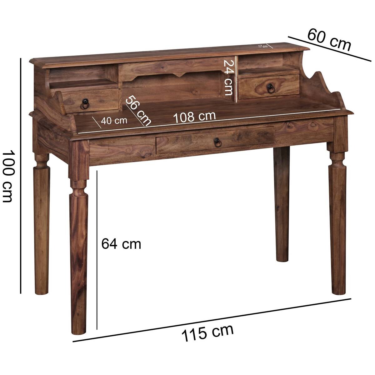 Schreibtisch natur B/H/T: ca. 115x100x60 cm