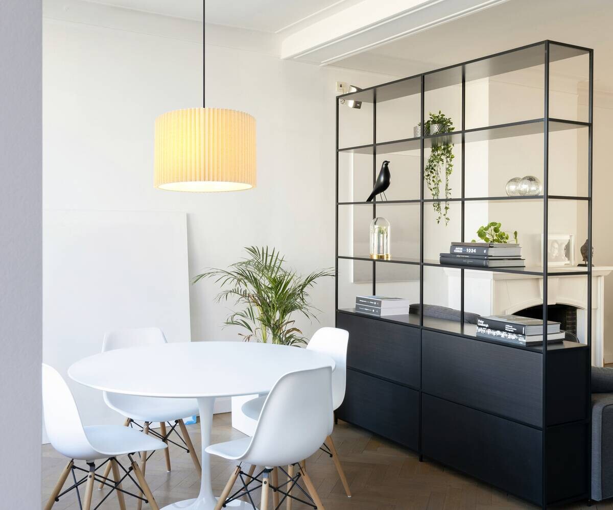 GLOBO Hängeleuchte schwarz natur mattschwarz Textil Metall H/D: ca. 120x38 cm E27 1 Brennstellen