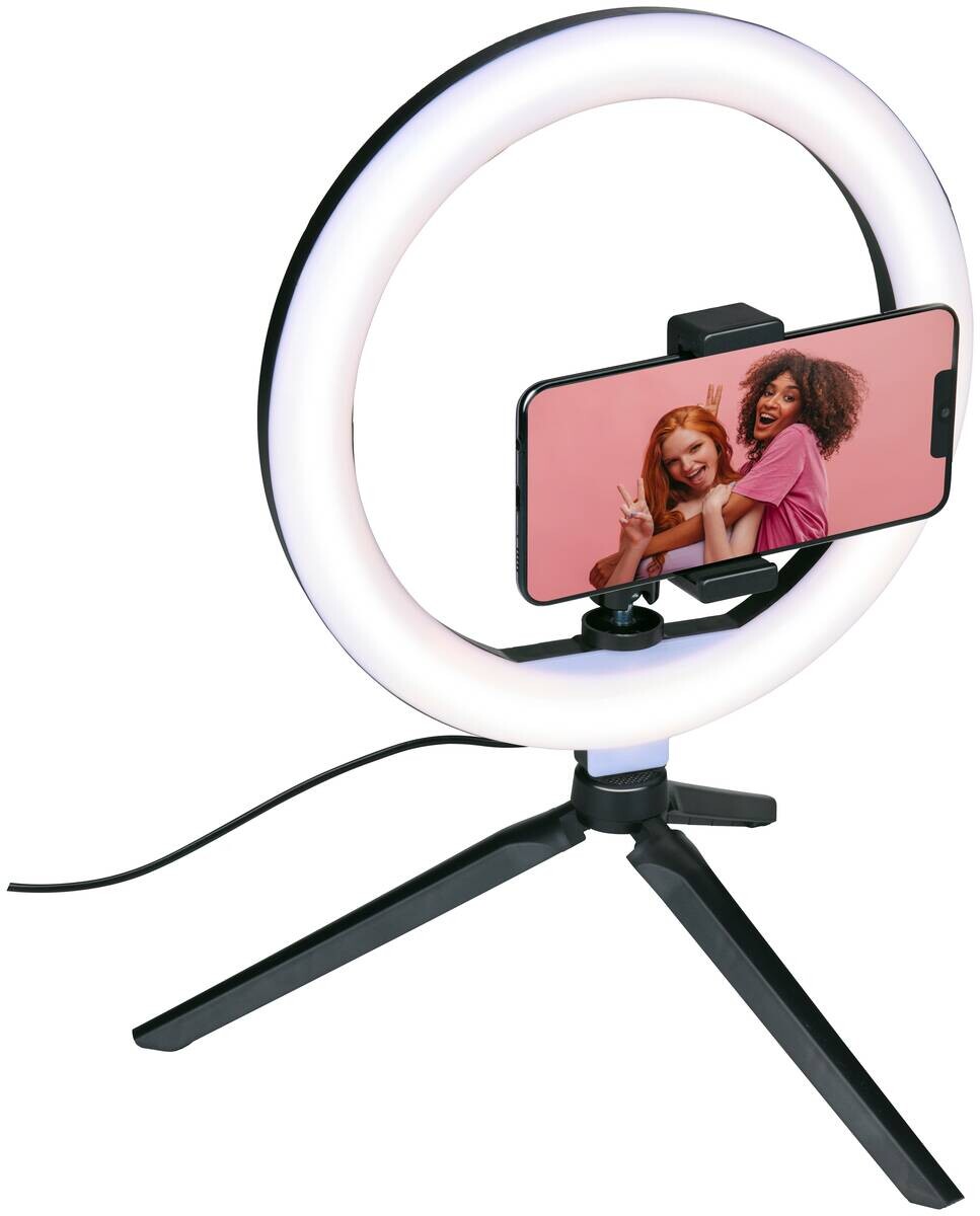 Ringlicht schwarz B/H/L: ca. 3,3x30x27,5 cm 1 Brennstellen