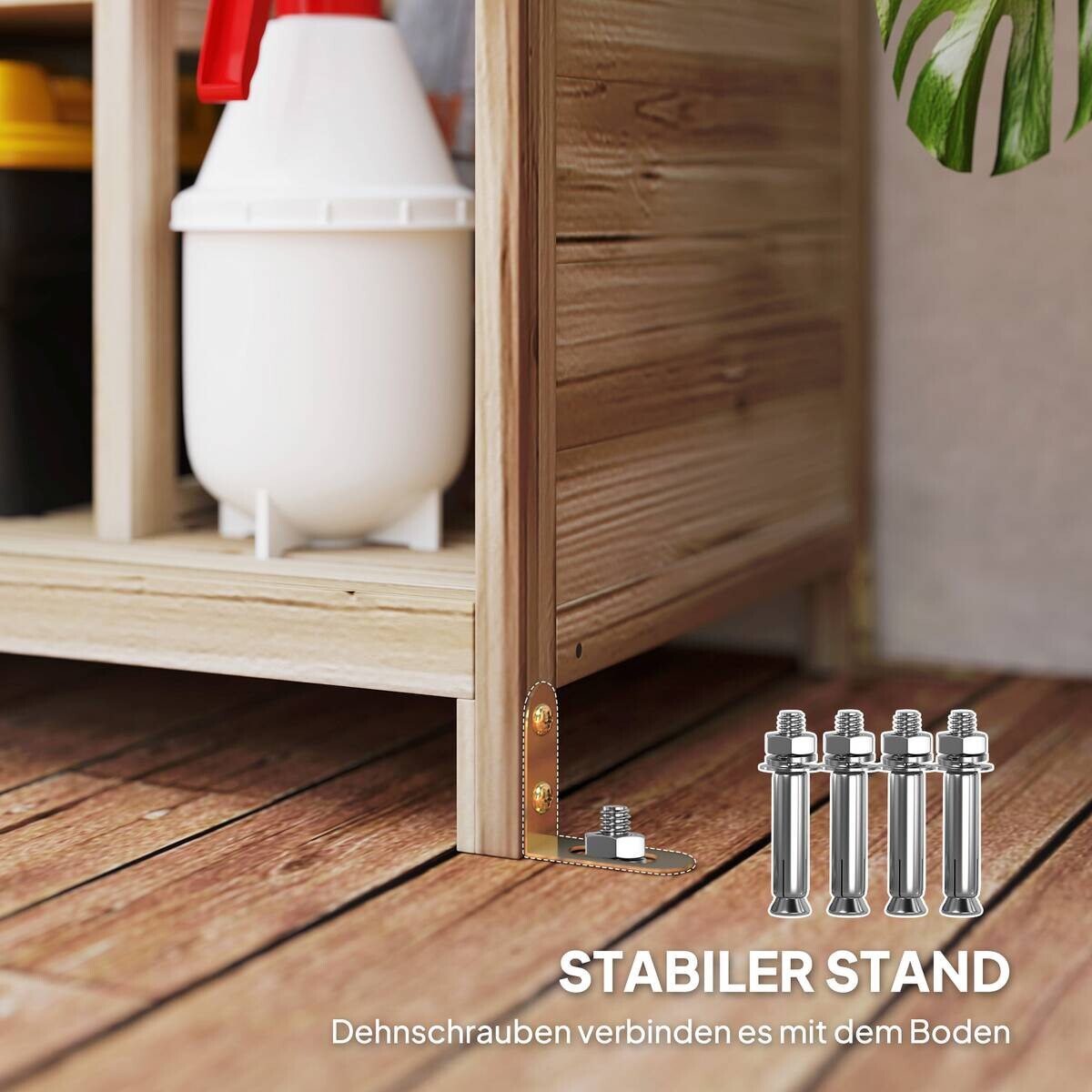 Outsunny Gartenschrank B/H/T/L: ca. 49x170x49x80 cm