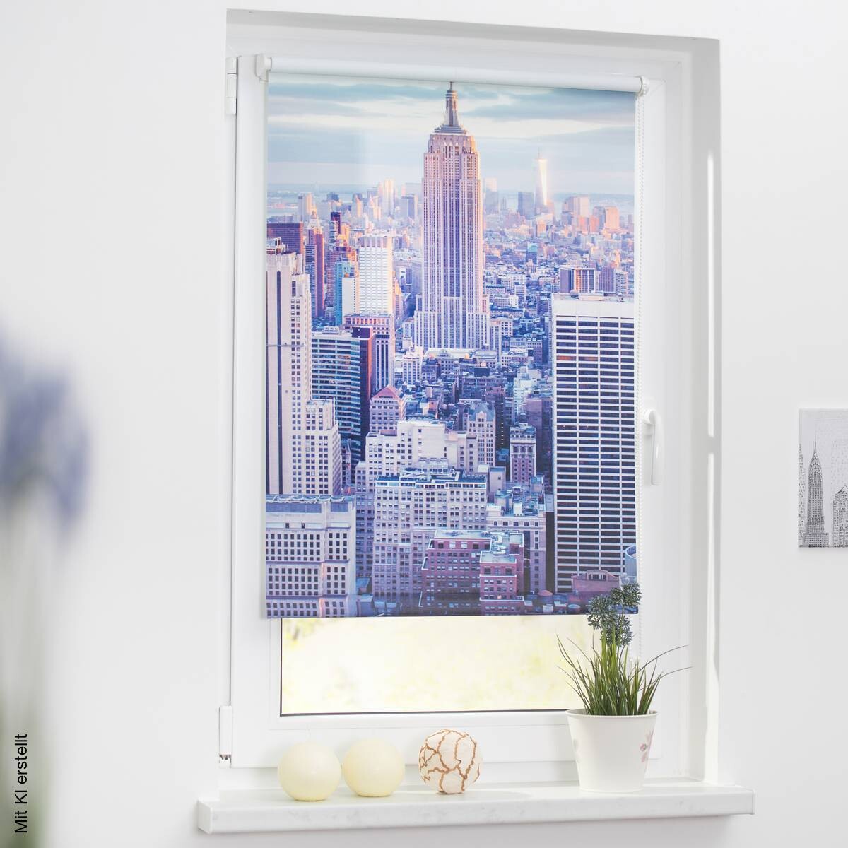 LICHTBLICK Verdunkelungsrollo New York blau B/L: ca. 120x150 cm