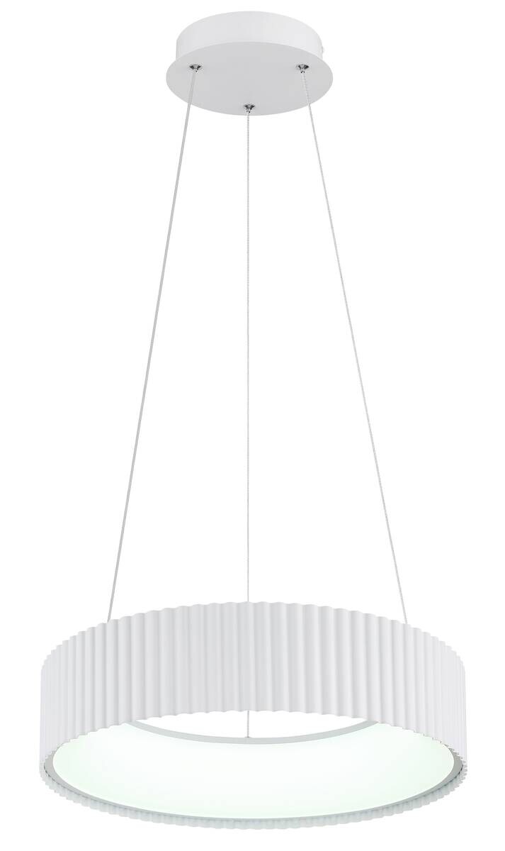 GLOBO LED-Hängeleuchte weiß Opal PVC Metall Acryl H/D: ca. 120x46 cm 1 Brennstellen