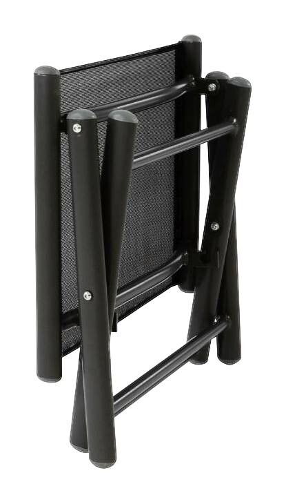 VCM Gartenstuhl anthrazit Aluminium B/H/T: ca. 56x108x44 cm