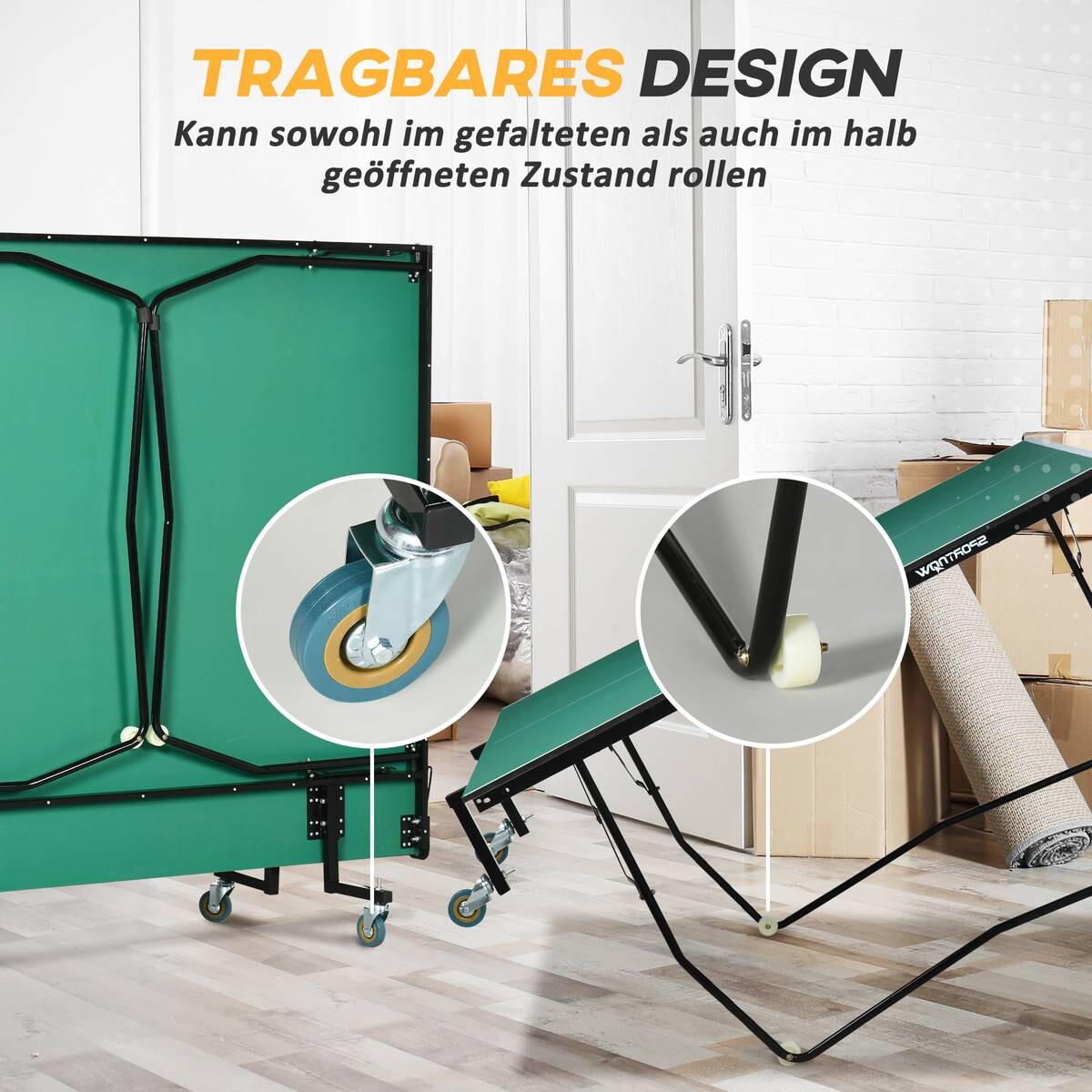 SPORTNOW Tischtennisplatte grün B/H/L: ca. 152,5x76x274 cm