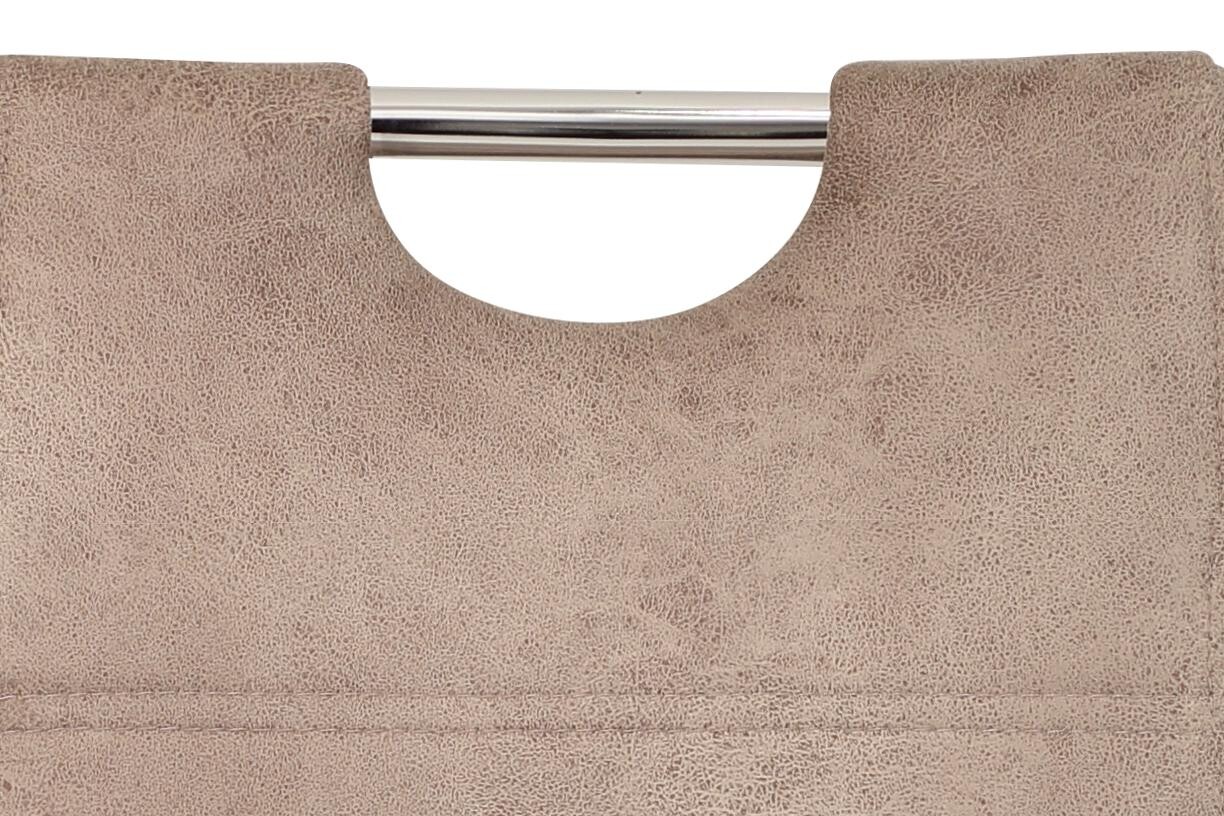 Stuhl Susi 4er Set beige Vintage Microfaser B/H/T: ca. 44x98x61 cm
