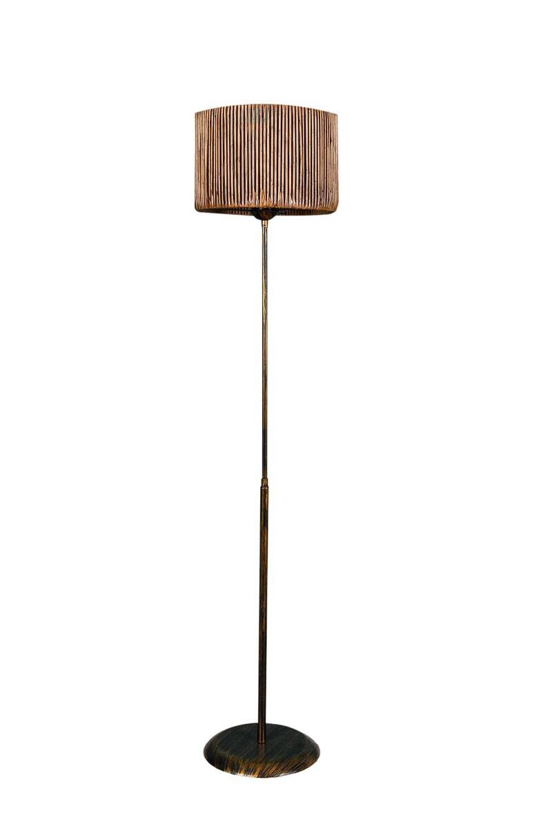 Opviq Stehlampe roségold schwarz Metall B/H/T/L/D: ca. 30x165x30x30x30 cm E27 1 Brennstellen