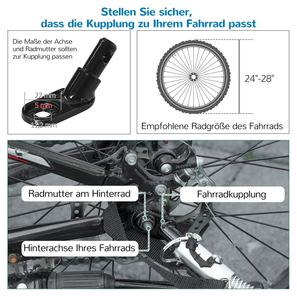HOMCOM Fahrrad-Zubehör blau blau B/H/L: ca. 75x142x101 cm