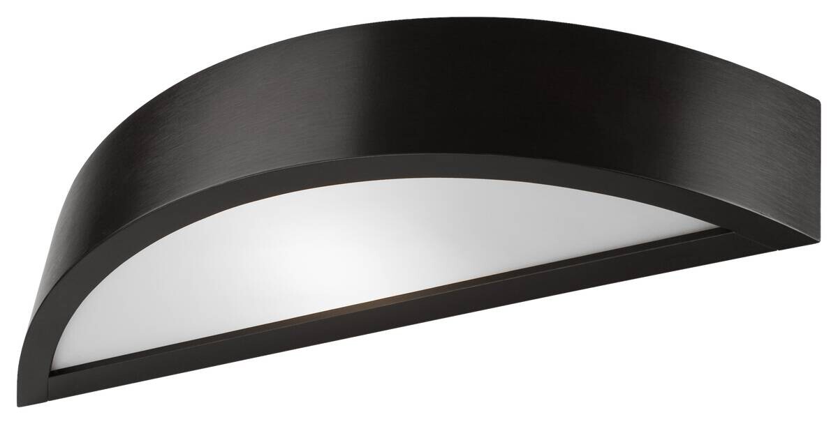 Lamkur Wandleuchte dunkelbraun Glas Holz B/H/L: ca. 12x12x44 cm E27 1 Brennstellen