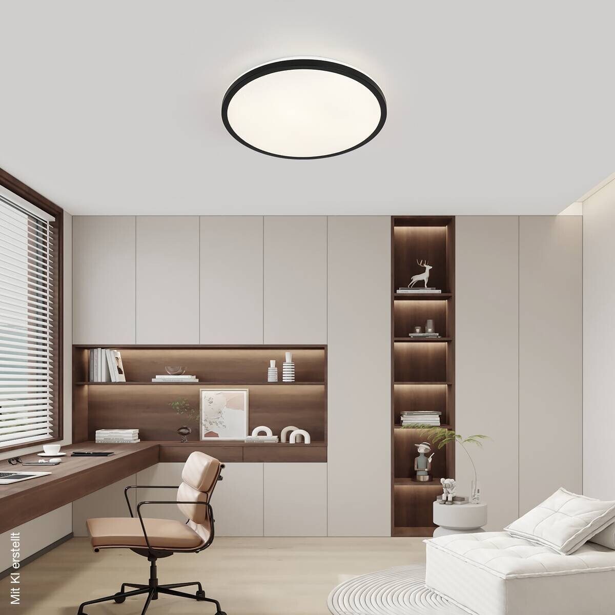 Nolo LED-Deckenleuchte Hela schwarz Kunststoff H/D: ca. 4,3x30 cm