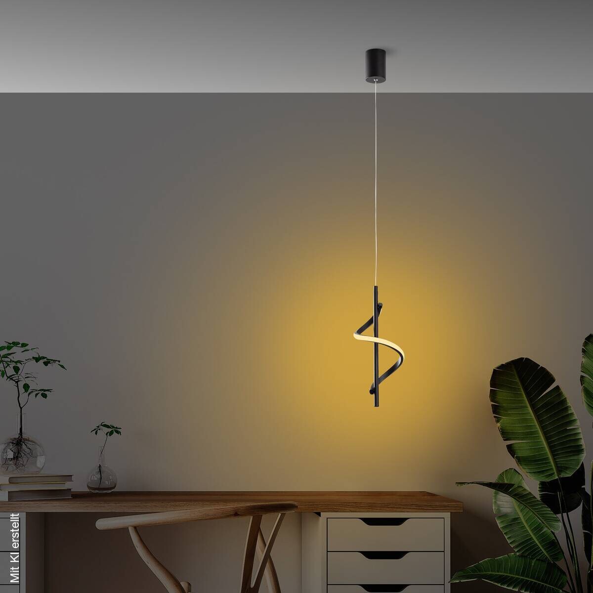 Opviq LED-Pendelleuchte schwarz B/H/T: ca. 16x100x16 cm