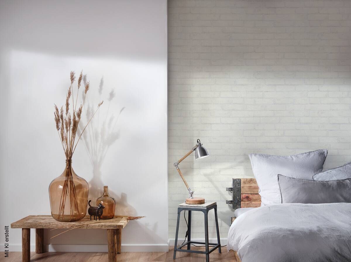 A.S.Creation Vliestapete Best of Wood`n Stone 2nd Edition Steine weiß B/L: ca. 53x1005 cm