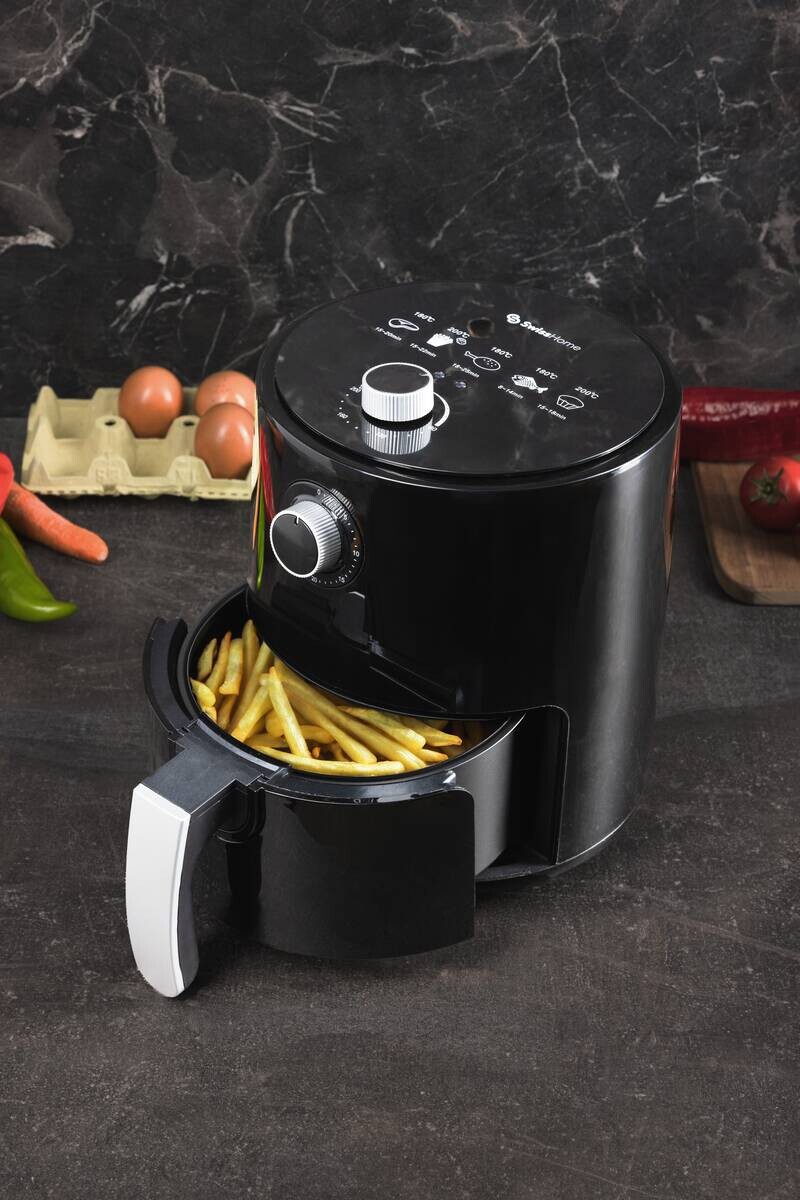 SWISS HOME Heißluftfritteuse SH-6653 schwarz Polypropylen ca. 2,5 l